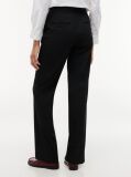 Black Straight Leg Twill Trousers  Women