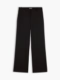 Black Straight Leg Twill Trousers  Women