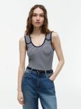 Multi Gold-Tone Button Ribbed Tank Top  Women