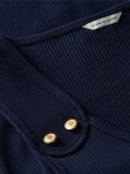 Blue Gold-Tone Button Ribbed Tank Top  Women