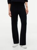 Black Travel Regular Trousers With Silk  Women