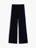 Black Travel Regular Trousers With Silk  Women