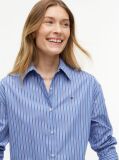 Blue Relaxed Fit Drawstring Hem Shirt  Women