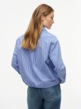 Blue Relaxed Fit Drawstring Hem Shirt  Women