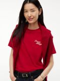 Red Logo Jersey Crew Neck T-Shirt  Women