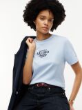 Μπλε T-Shirt Με Κλασική Λαιμόκοψη Και Λογότυπο  Γυναίκες