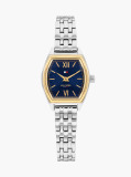 Blue Square Blue Dial Stainless Steel Chain-Link Watch  Women