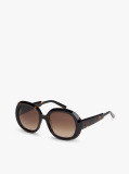 Brown Round Sunglasses  Women