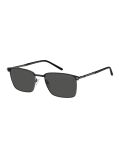 Black Modern Preppy Square Sunglasses  Men