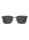 Black Modern Preppy Square Sunglasses  Men