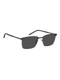 Black Modern Preppy Square Sunglasses  Men