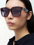 Brown TH Monogram Polarised Square Sunglasses  Women