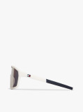 White Signature Mask Sunglasses  Men