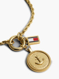 Gold Gold-Plated Rope Chain Nautical Charm Bracelet  Women