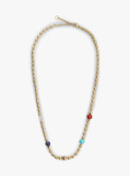 Gold Gold-Plated Semi-Precious Bead Necklace  Women