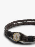 Καφέ Δερμάτινο Βραχιόλι Με Nautical Charm  Άνδρες