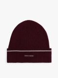 Red Signature Tape Wool Blend Beanie  Men