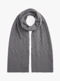 Grey Hilfiger Flag Cable Knit Wool Blend Scarf  Men