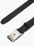 Black Flag Plaque Leather Belt  Men