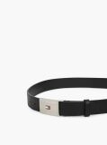 Black Flag Plaque Leather Belt  Men