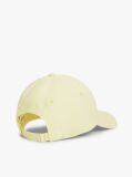 Yellow Stripe Seersucker Logo Plaque Baseball Cap  Women