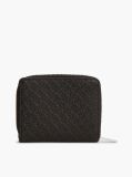 Black Hilfiger Icon Debossed Zip-Around Flap Wallet  Women