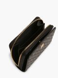 Black Hilfiger Icon Debossed Zip-Around Flap Wallet  Women