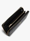 Black Hilfiger Icon Debossed Zip-Around Wallet  Women