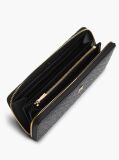 Black Hilfiger Icon Debossed Zip-Around Wallet  Women