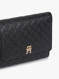 Black Hilfiger Icon Debossed Trifold Wallet  Women