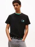 Μαύρο Slim T-Shirt Με Λογότυπο  Άνδρες
