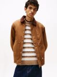 Brown Teddy Lined Corduroy Collar Chore Jacket  Men