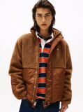 Brown Quilted Teddy Relaxed Jacket  Men