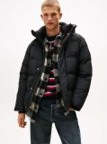 Black Hooded Down Puffer Jacket  Men
