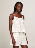 Multi Floral Cropped Fit Spaghetti Strap Top  Women