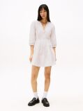 Beige Relaxed Poplin Tiered Mini Dress  Women