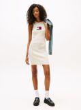 Beige Ribbed Sleeveless Mini Jumper Dress  Women
