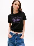 Μαύρο Essential T-Shirt Σε Κανονική Γραμμή Με Λογότυπο  Γυναίκες
