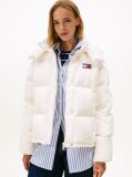 White Down Hooded Alaska Puffer Jacket  Women