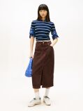 Brown Claire Corduroy Logo Embroidery Midi Utility Skirt  Women