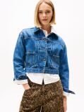 Denim Pleated Denim Trucker Jacket  Women