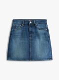 Denim Ultra High Rise Mom Denim Mini Skirt  Women
