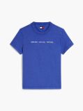 Μπλε Βαμβακερό T-Shirt Με Επαναλαμβανόμενο Λογότυπο  Γυναίκες