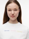 Άσπρο Βαμβακερό T-Shirt Με Επαναλαμβανόμενο Λογότυπο  Γυναίκες
