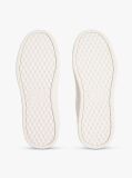 White Debossed Logo Cupsole Trainers With Leather  Women