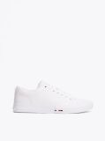 White Leather Logo Lace-Up Trainers  Men