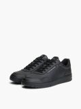 Μαύρο Δερμάτινα Sneakers Με Μίξη Υφών  Άνδρες