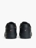Μαύρο Δερμάτινα Sneakers Με Μίξη Υφών  Άνδρες