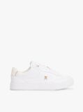 Άσπρο TH Monogram Δερμάτινα Sneakers  Γυναίκες