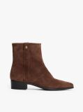 Brown Suede Pointed Toe Ankle Boots  Women